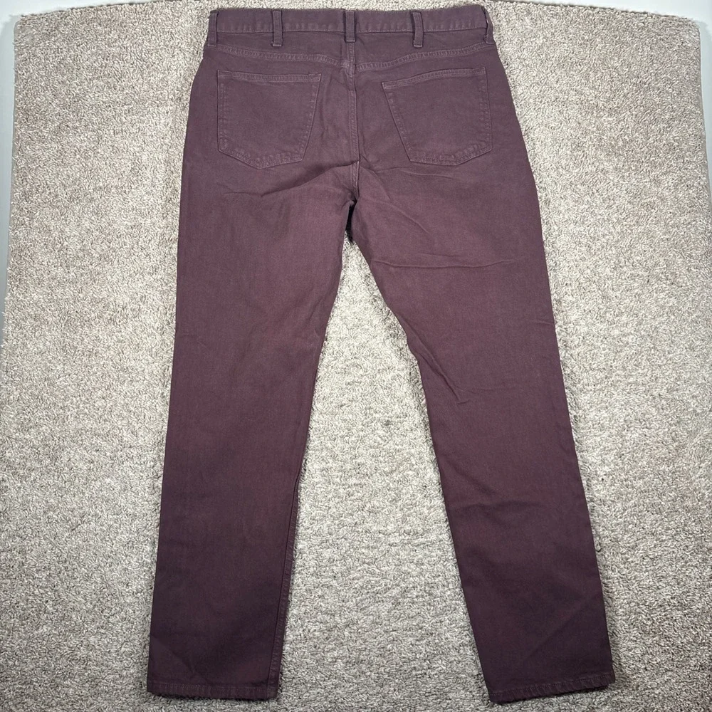 Old Navy Slim Built-In Flex Burgundy Jeans Mens Size 38x32 - Picture 8 of 9